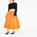 Alexander McQueen draped A-line skirt - Orange
