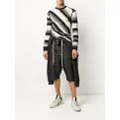 Rick Owens diagonal stripe sweater - Black