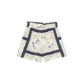 Monnalisa baroque-print elasticated-waist shorts - White