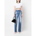 Dsquared2 high-waisted logo-patch jeans - Blue