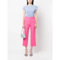 MSGM high-waist cropped trousers - Pink