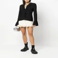 Blumarine floral-appliqué wool mini skirt - Neutrals