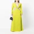 Elie Saab crystal-embellished cut-out dress - Green