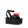Moschino heart-motif 80mm platform sandals - Black