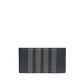 Thom Browne 4-Bar stripe leather cardholder - Black