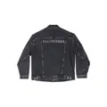 Balenciaga logo-embellished denim jacket - Black