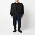 Giorgio Armani elasticated-waist cotton trousers - Blue