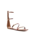 Gianvito Rossi Downtown flat leather sandals - Brown