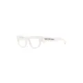 Balenciaga Eyewear logo-print rectangle-frame glasses - White