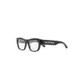 Balenciaga Eyewear logo-print rectangle-frame glasses - Black