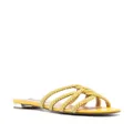 Aquazzura crystal-embellished flat sandals - Yellow