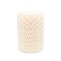 Missoni Home zigzag-embossed candle - White