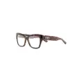 Balenciaga Eyewear logo-plaque tortoiseshell glasses - Brown