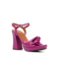 Chie Mihara Contour knot-detail 110mm sandals - Purple