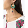 Amir Slama bird-charm drop earrings - Multicolour