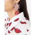 Amir Slama floral-appliqué drop earrings - Pink