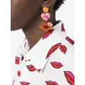 Amir Slama lip-charm drop earrings - Multicolour