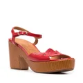 Chie Mihara Detour 120mm leather sandals - Red