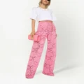 Dolce & Gabbana floral-lace flared trousers - Pink