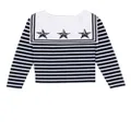 Dolce & Gabbana Kids stripe-print star-patch top - Blue