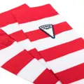 Kenzo striped logo-patch socks - Red