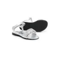 Moschino Kids logo flat sandals - Silver