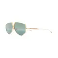 Valentino Eyewear geometric-frame tinted sunglasses - Gold