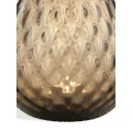 NasonMoretti Macramé glass candle holder - Brown
