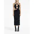 Dion Lee faded-effect cut-out dress - Black