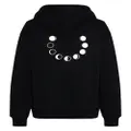 Dion Lee reflective moon-print hoodie - Black