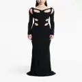Dion Lee cut-out backless gown dress - Black