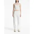 Dion Lee crossover-strap ribbed-knit top - White