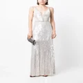 Jenny Packham Amara sequin-embellished sleeveless gown - White