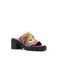 Versace Jeans Couture 70mm Barocco-print mules - Pink