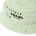 Prada logo-embroidered bucket hat - Green