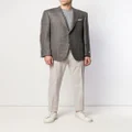 Canali faded plaid blazer - Grey