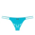 Moschino metallic-finish brazilian bikini brief - Blue