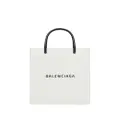 Balenciaga logo-print tote bag - White