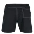 Jil Sander contrast-stitch swim shorts - Black
