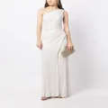 Jenny Packham one-shoulder sequin-embellished dress - White