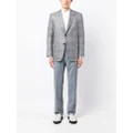 Brioni plaid check-pattern blazer - Grey
