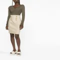 Balmain high-waisted skirt - Neutrals