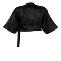 Carine Gilson silk jacquard-pattern blouse - Black