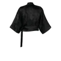 Carine Gilson silk jacquard-pattern blouse - Black