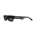 Dolce & Gabbana Eyewear square-frame logo-print sunglasses - Black