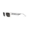 Dolce & Gabbana Eyewear square-frame logo-print sunglasses - White