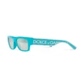 Dolce & Gabbana Eyewear square-frame logo-print sunglasses - Blue