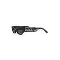 Dolce & Gabbana Eyewear cat-eye frame logo-print sunglasses - Black