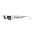 Dolce & Gabbana Eyewear cat-eye frame logo-print sunglasses - White