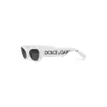 Dolce & Gabbana Eyewear cat-eye frame logo-print sunglasses - White